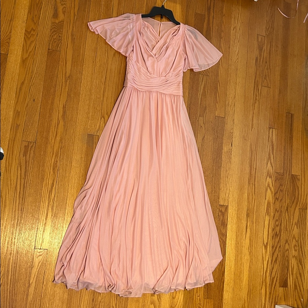 David’s Bridal - Elegant Pink Evening Gown - Chiffon